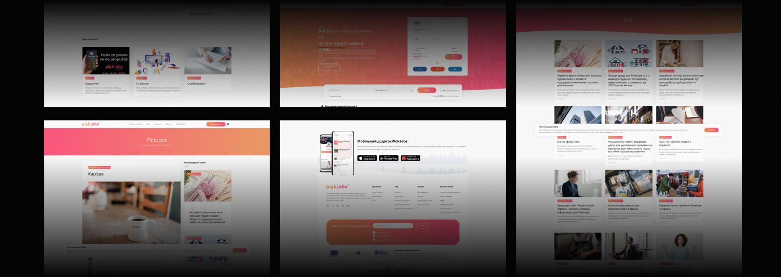 Pick Jobs job search platform on web and mobile