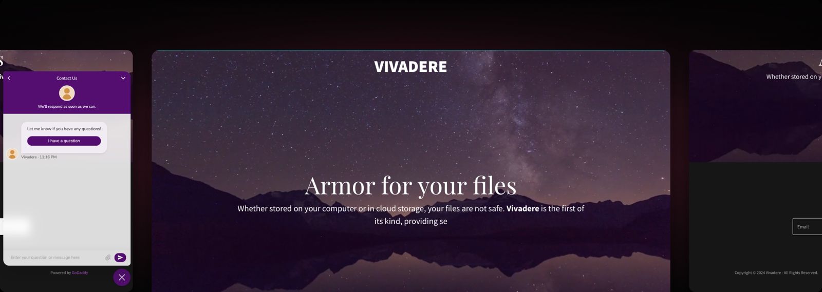 Vivadere AI facial recognition authentication interface